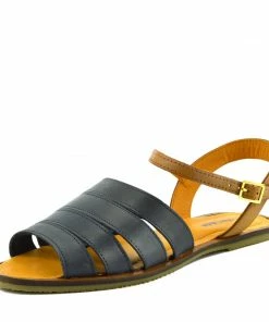 Kickfootwear Tilly Leather Menorcan Slingback Sandals - Navy