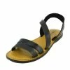 Kickfootwear Ladies Fashion Summer Casual Sandals Natural Leather Shoes - Black F0936