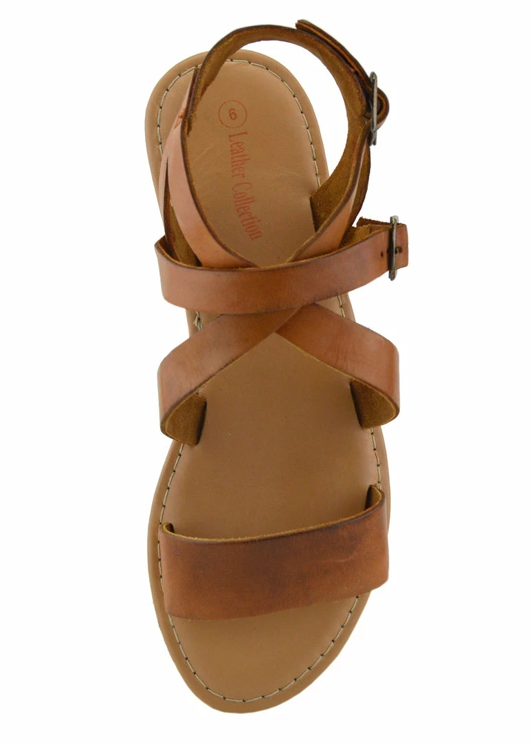 Kickfootwear Selma Leather Buckle Strap Gladiator Sandals - Orange WOMENS 2 Kickfootwear Selma Leather Buckle Strap Gladiator Sandals - Orange WOMENS