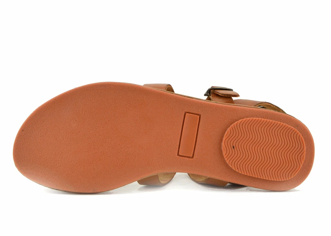 Kickfootwear Selma Leather Buckle Strap Gladiator Sandals - Orange WOMENS 4 Kickfootwear Selma Leather Buckle Strap Gladiator Sandals - Orange WOMENS