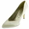 Kickfootwear WOMENS Ladies Heels Wedding Satin Bridal Shoes - Ivory Court