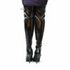 Kickfootwear Scarlett Over The Knee Front Lace Up Thigh Boots - Black Patent WOMENS