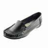 Kickfootwear Leather Moccasin Slipper Pumps - Black F8876 WOMENS