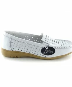 Kickfootwear Gala Breathable Leather Comfort Sole Shoes - White