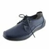 Kickfootwear Sporty Lace Up Leather Comfort Loafers - Navy