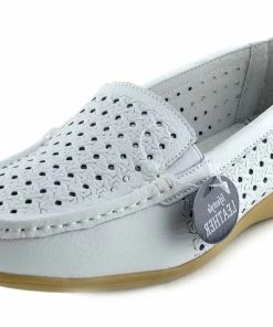 Kickfootwear Gala Breathable Leather Comfort Sole Shoes - White