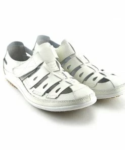 Kickfootwear Sandford Easy Fasten Comfort Walking Strap Shoes - White WOMENS