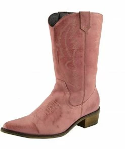 Kickfootwear Kitty Western Leather Womens Cowboy Boots - Pink