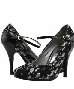 Kickfootwear WOMENS Mesh Glitter Mid Court Shoes - Silver Black