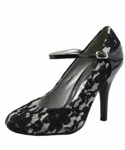 Kickfootwear WOMENS Mesh Glitter Mid Court Shoes - Silver Black