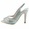 Kickfootwear Cut Out Mesh Party Slingbacks - Silver