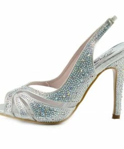 Kickfootwear Cut Out Mesh Party Slingbacks - Silver