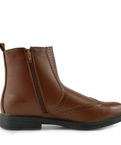 Kickfootwear Dudley Leather Ankle Chelsea Dealer Boots - Coffee MENS 8 Kickfootwear Dudley Leather Ankle Chelsea Dealer Boots - Coffee MENS