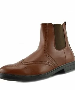 Kickfootwear Dudley Leather Ankle Chelsea Dealer Boots - Coffee MENS 9 Kickfootwear Dudley Leather Ankle Chelsea Dealer Boots - Coffee MENS