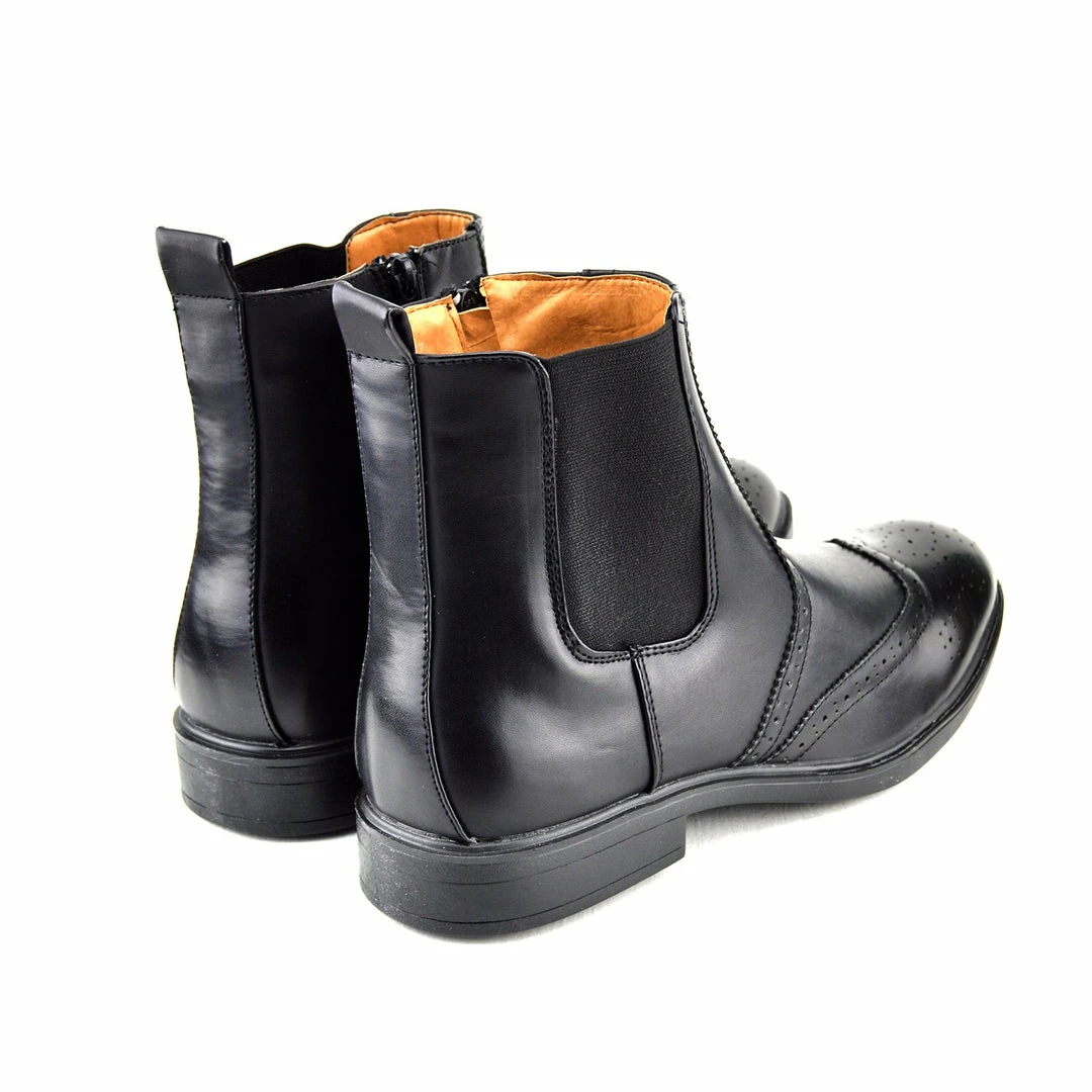 Kickfootwear Dudley Leather Ankle Chelsea Dealer Boots - Black MENS 5 Kickfootwear Dudley Leather Ankle Chelsea Dealer Boots - Black MENS