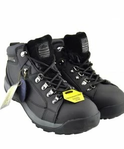 Kickfootwear Groundwork Unisex Grey Trim Safety Boots - Black