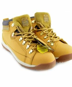 Kickfootwear Groundwork Unisex Grey Trim Safety Boots - Tan