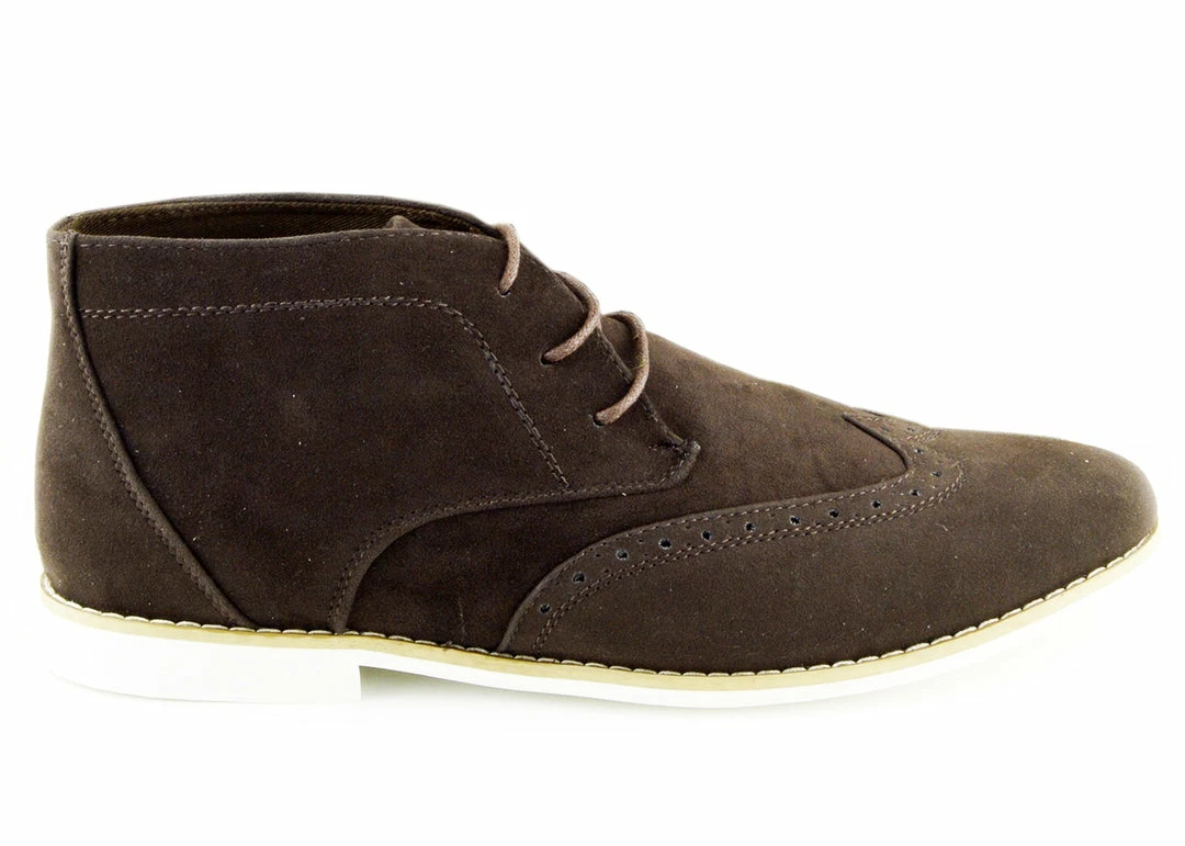 Kickfootwear Hatton Suede Desert Lace Up Ankle Boots - Brown 5 Kickfootwear Hatton Suede Desert Lace Up Ankle Boots - Brown