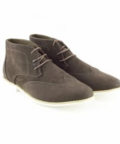 Kickfootwear Hatton Suede Desert Lace Up Ankle Boots - Brown