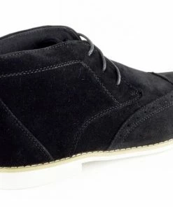 Kickfootwear Hatton Suede Desert Lace Up Ankle Boots - Black MENS 6 Kickfootwear Hatton Suede Desert Lace Up Ankle Boots - Black MENS