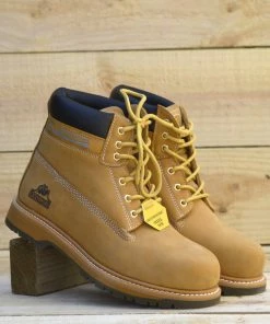 Kickfootwear MENS Groundwork Classic High Ankle Work Safety Boots - Tan