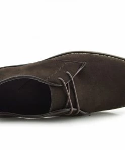 Kickfootwear Casual Faux Suede Lace Up Shoes - Brown MENS