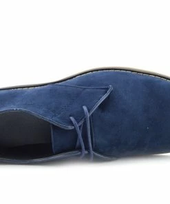 Kickfootwear MENS Casual Faux Suede Lace Up Shoes - Navy