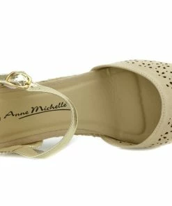 Kickfootwear WOMENS Woven Wedge Round Toe Shoes - Beige 8 Kickfootwear WOMENS Woven Wedge Round Toe Shoes - Beige