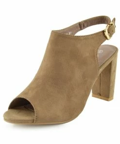 Kickfootwear Peep Toe Slingback Ankle Sandals - Nude WOMENS 5 Kickfootwear Peep Toe Slingback Ankle Sandals - Nude WOMENS