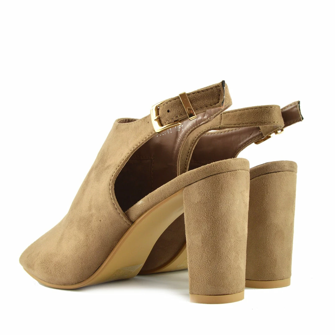 Kickfootwear Peep Toe Slingback Ankle Sandals - Nude WOMENS 2 Kickfootwear Peep Toe Slingback Ankle Sandals - Nude WOMENS