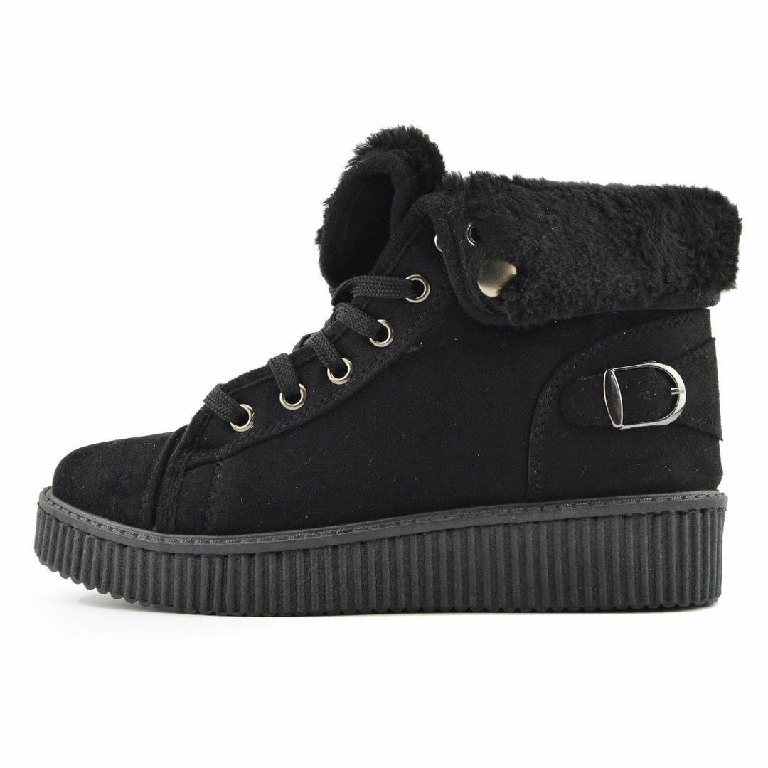 Kickfootwear Avril Skater Creeper Trainers - Black WOMENS 1 Kickfootwear Avril Skater Creeper Trainers - Black WOMENS