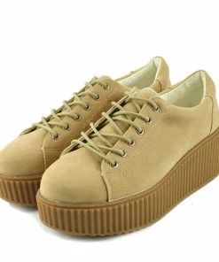 Kickfootwear Summer Nude Creeper Trainers - Nude