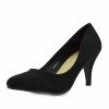 Kickfootwear Smart Kitten Heel Casual Shoes - Black WOMENS