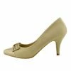 Kickfootwear WOMENS Smart Kitten Heel Casual Shoes - Cream