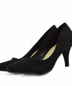 Kickfootwear Smart Kitten Heel Casual Shoes - Black WOMENS