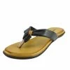 Kickfootwear WOMENS Leather Summer Flip Flops - Black F0930