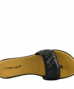Kickfootwear Leather Summer Flip Flops - Black F0931 WOMENS