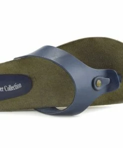 Kickfootwear WOMENS Natural Leather Comfort Sandals - Navy