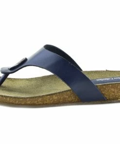 Kickfootwear WOMENS Natural Leather Comfort Sandals - Navy