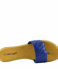 Kickfootwear Leather Summer Flip Flops - Blue F0931