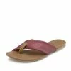 Kickfootwear Leather Cross Strap Contrast Sandals - Red
