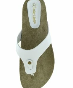 Kickfootwear WOMENS Natural Leather Comfort Sandals - White