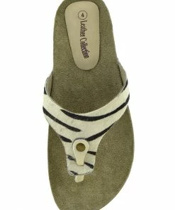 Kickfootwear WOMENS Natural Leather Comfort Sandals - Black White