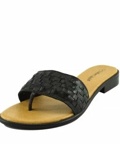Kickfootwear Leather Summer Flip Flops - Black F0931 WOMENS