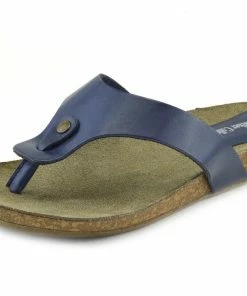 Kickfootwear WOMENS Natural Leather Comfort Sandals - Navy