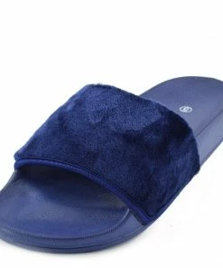 Kickfootwear Fluffy Sliders Lightweight Sandal - Royal Blue