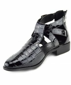 Kickfootwear Smart Pointed Cut Out Chelsea Booties - Black WOMENS