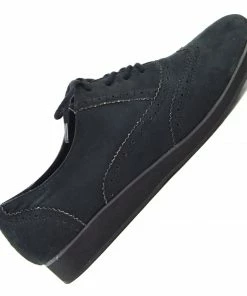 Kickfootwear Lightweight Smart Flat Brogue Lace Up Oxford Shoes - Black WOMENS