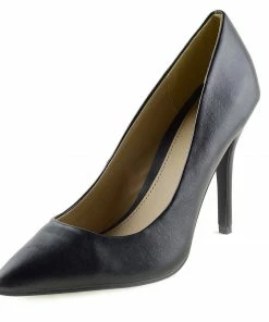 Kickfootwear Pointed Stiletto Smart Court Shoes - Black Matte WOMENS 9 Kickfootwear Pointed Stiletto Smart Court Shoes - Black Matte WOMENS