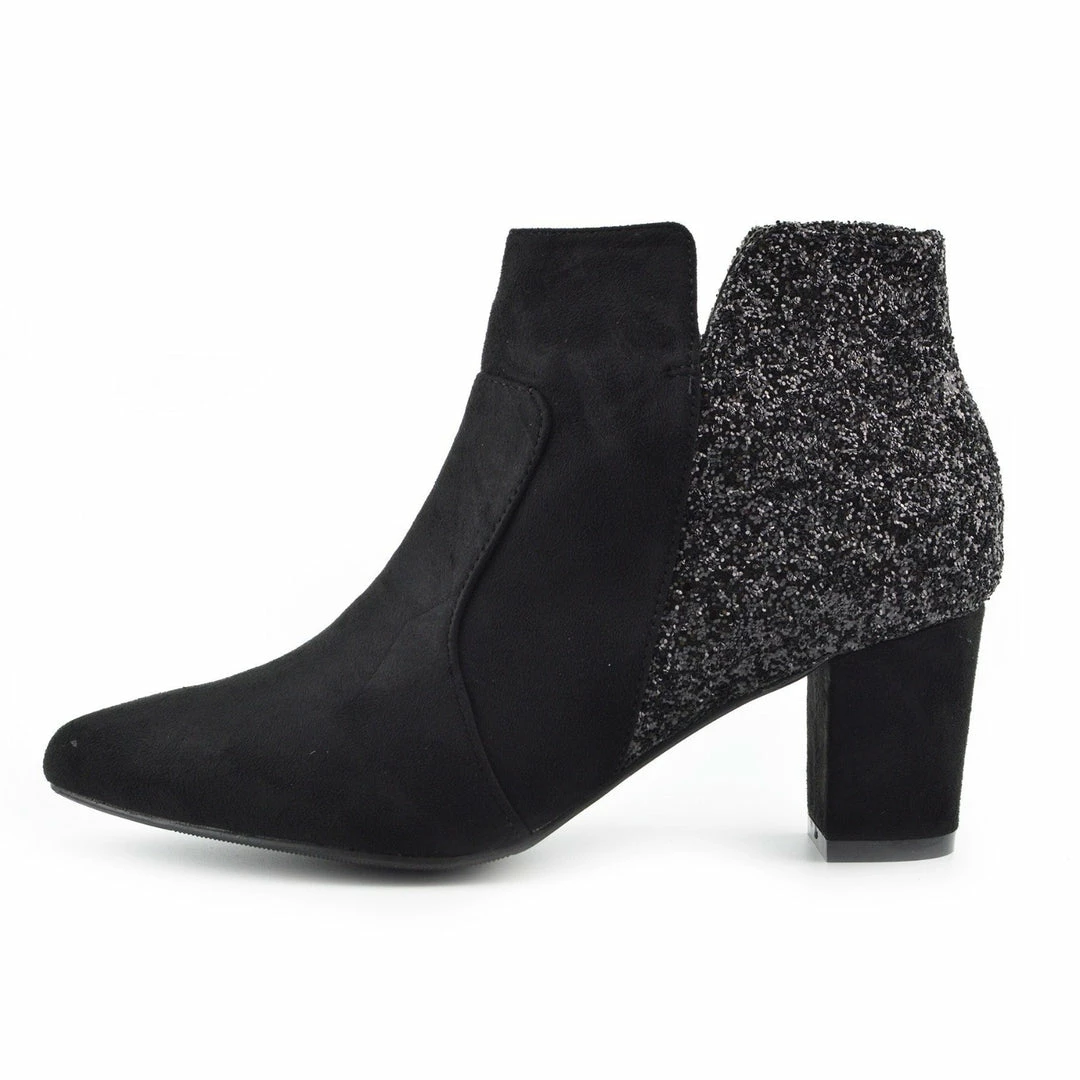 Kickfootwear WOMENS Rebel Decorative Chelsea Ankle Boots - Black - F50690 1 Kickfootwear WOMENS Rebel Decorative Chelsea Ankle Boots - Black - F50690